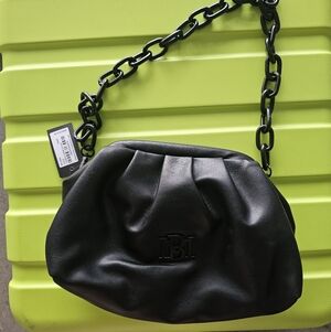 Black Chain-Handle Shoulder Bag